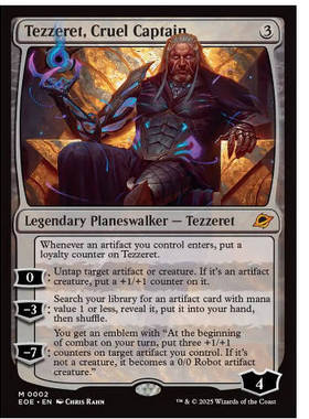 万智牌 残酷船长泰兹瑞 Tezzeret, Cruel Captain 秘稀 无色