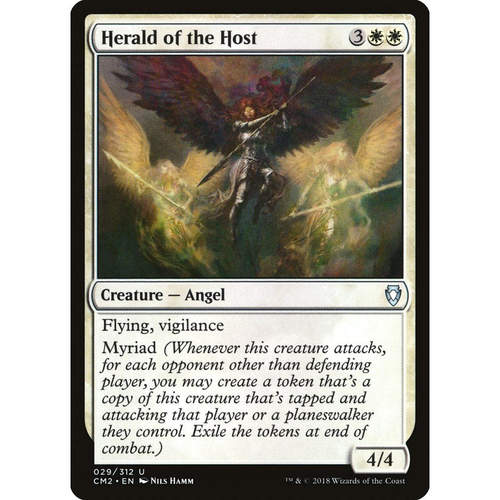 牌客窝 万智牌 军兆天使 Herald of the Host 金 白