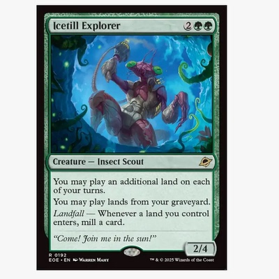 牌客窝 万智牌 犁冰探险虫 Icetill Explorer 金 绿