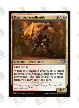 牌客窝 万智牌 熟练铸卷匠 Practiced Scrollsmith 银 多色 闪