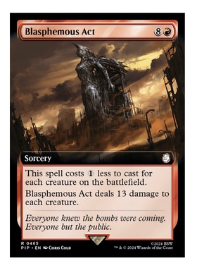 牌客窝 万智牌  渎神行径 Blasphemous Act  金 红