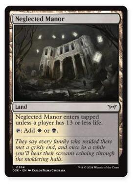 牌客窝 万智牌 冷落豪宅 Neglected Manor 铁 地