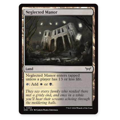 牌客窝 万智牌 冷落豪宅 Neglected Manor 铁 地