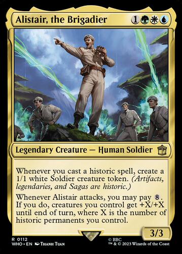 牌客窝 万智牌 阿利斯泰尔准将 Alistair, the Brigadier 金 多色