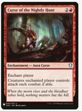 牌客窝 万智牌 每夜行猎诅咒 Curse of the Nightly Hunt 银 红