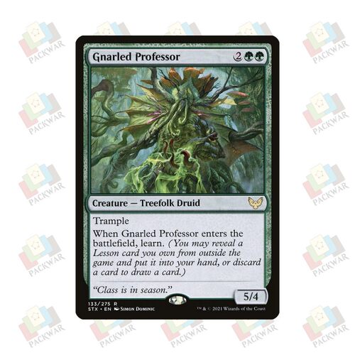 牌客窝 万智牌 糙节教授 Gnarled Professor 金 绿 闪