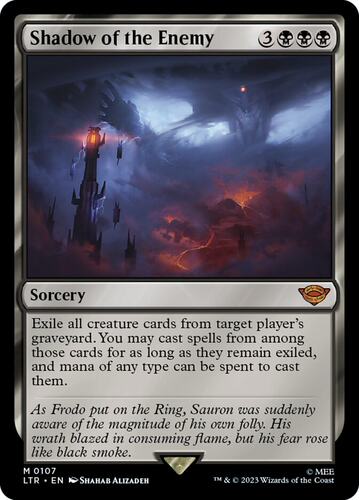 牌客窝  万智牌  邪敌阴影 Shadow of the Enemy 秘稀 黑