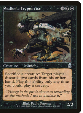 牌客窝 万智牌 凌虐催眠术士 Sadistic Hypnotist 银 黑色