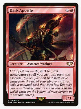 牌客窝 万智牌 黑暗使徒 Dark Apostle 金 红