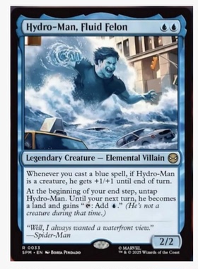 牌客窝 万智牌 涌动恶徒水人 Hydro-Man, Fluid Felon 金 蓝 闪