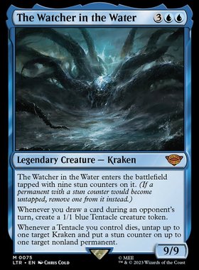 牌客窝 万智牌 水中的监视者 The Watcher in the Water 秘稀  蓝