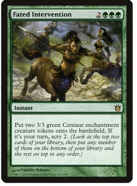 牌客窝 万智牌 命定干预 Fated Intervention 金 绿色