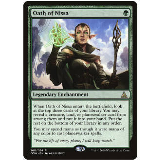 牌客窝 万智牌 妮莎的誓约 Oath of Nissa 金 绿 闪