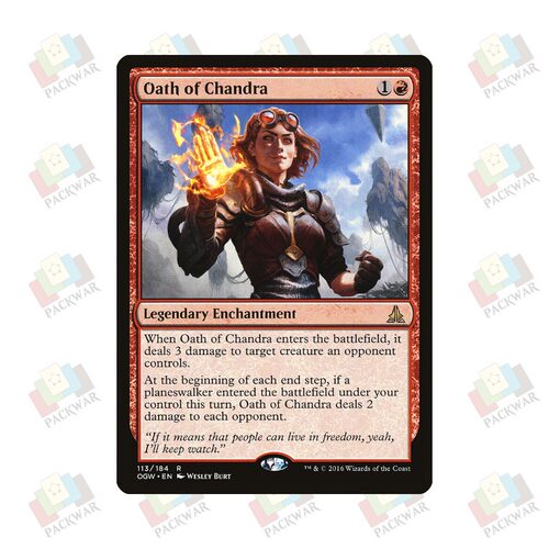 牌客窝 万智牌 茜卓的誓约 Oath of Chandra 金 红 闪