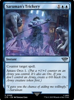 牌客窝 万智牌 萨茹曼的诈术  Saruman's Trickery  银 蓝 闪