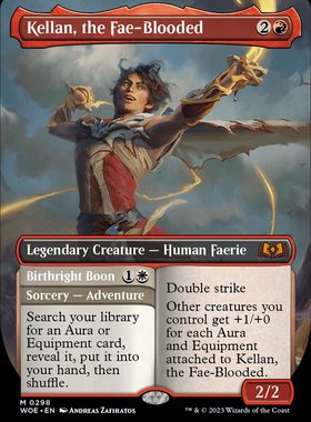 牌客窝 万智牌 仙儿血脉凯澜 Kellan, the Fae-Blooded 秘稀 红