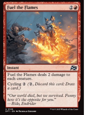 牌客窝 万智牌  火上浇油 Fuel the Flames 银 红色