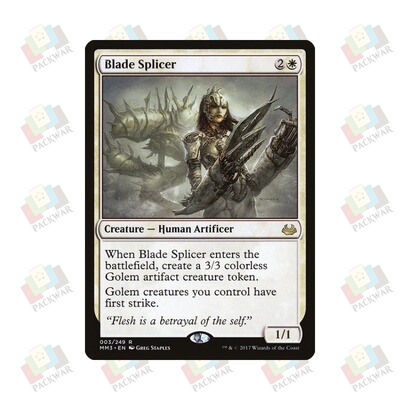 牌客窝 万智牌 锋刃接合师 Blade Splicer 金 白 闪