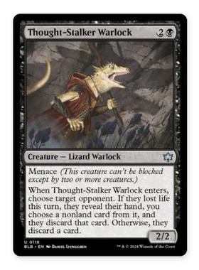 牌客窝 万智牌 缠思巫士 Thought-Stalker Warlock 银 黑