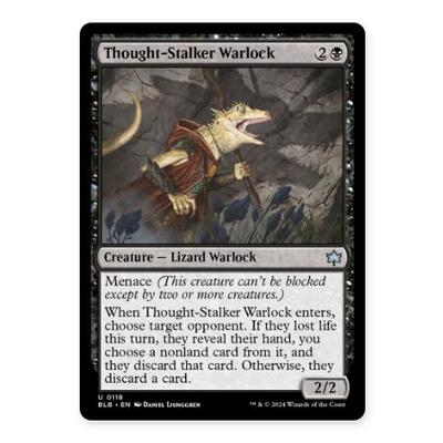 牌客窝 万智牌 缠思巫士 Thought-Stalker Warlock 银 黑色