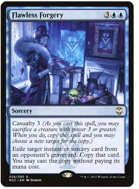 牌客窝 万智牌  无瑕仿制  Flawless Forgery 金 蓝