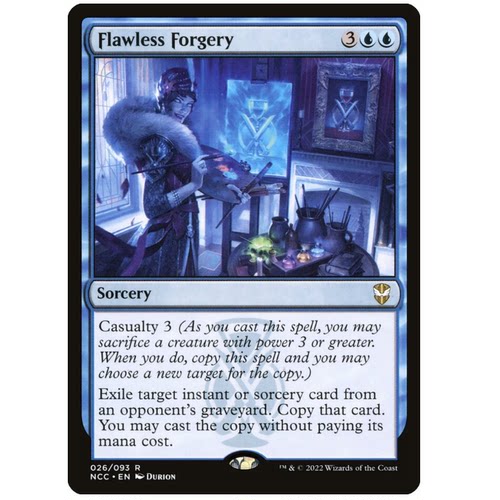 牌客窝 万智牌  无瑕仿制  Flawless Forgery 金 蓝
