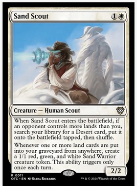 牌客窝 万智牌  探沙斥候 Sand Scout 金 白色