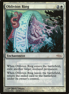 牌客窝 万智牌 遗忘轮 Oblivion Ring  铁 白 英文纪念闪