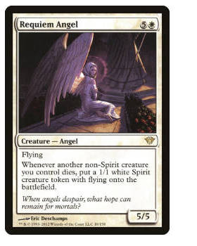 牌客窝 万智牌 安魂天使 Requiem Angel 金 白