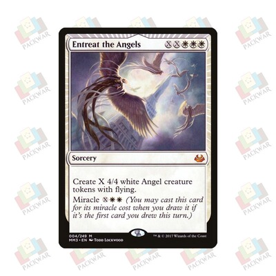 牌客窝 万智牌  敦请天使 Entreat the Angels  秘稀 白 闪
