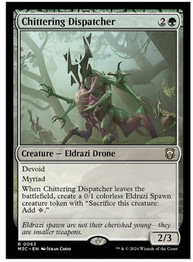 牌客窝 万智牌 吱响调度体 Chittering Dispatcher 金 绿