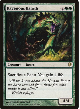 牌客窝 万智牌  贪食巴洛西  Ravenous Baloth 金 绿