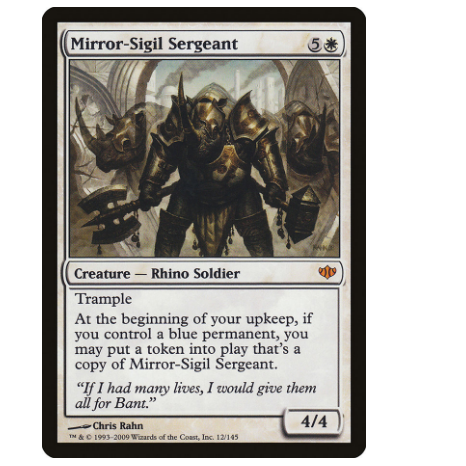 牌客窝 万智牌 镜印士官 Mirror-Sigil Sergeant 秘稀 白