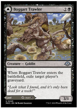 牌客窝 万智牌 曳物波尬  Boggart Trawler 银 黑色