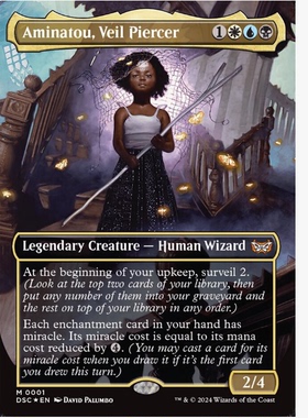 万智牌  洞帘师阿米娜图 Aminatou, Veil Piercer 秘稀 多色