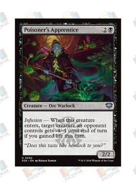 牌客窝 万智牌 毒师学徒 Poisoner's Apprentice 银 黑 闪