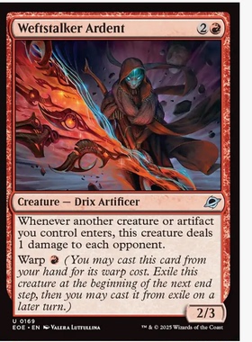 牌客窝 万智牌 热诚循丝客 Weftstalker Ardent 银 红色