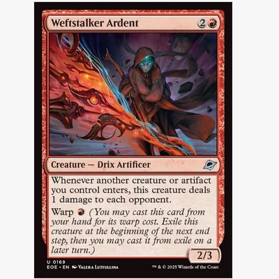 牌客窝 万智牌 热诚循丝客 Weftstalker Ardent 银 红色