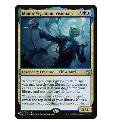 万智牌 析米克幻视师莫秘维 Momir Vig, Simic Visionary 金 多色
