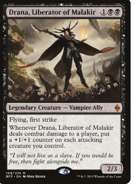 万智牌 马拉奇解放者哲娜 Drana, Liberator of Malakir 秘稀 黑