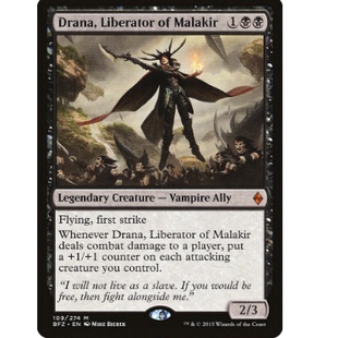 万智牌 马拉奇解放者哲娜 Drana, Liberator of Malakir 秘稀 黑