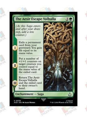 万智牌 阿萨神族逃脱英灵殿 The Aesir Escape Valhalla 银 绿 闪