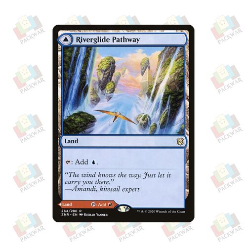 牌客窝 万智牌  河流通路  Riverglide Pathway 金 地 闪