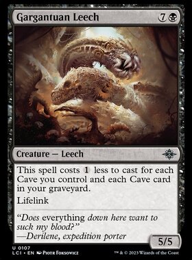 牌客窝 万智牌 庞巨蛭 Gargantuan Leech 银  黑