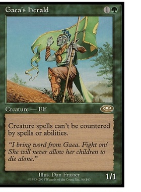 牌客窝 万智牌  盖亚传令使 Gaea's Herald 金 绿