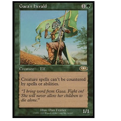 牌客窝 万智牌  盖亚传令使 Gaea's Herald 金 绿