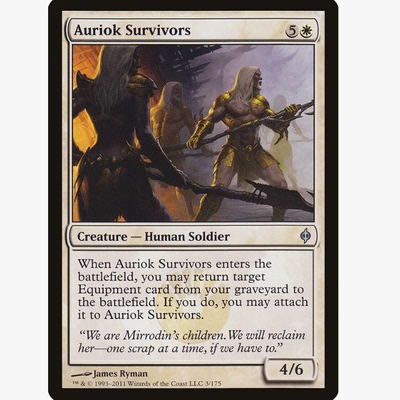 牌客窝 万智牌  欧瑞克幸存者 Auriok Survivors 银 白色