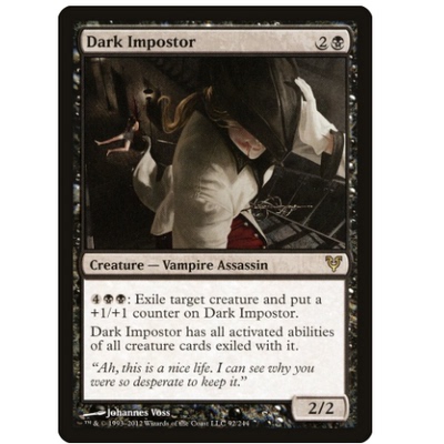 牌客窝 万智牌  黑暗冒名客  Dark Impostor  金 黑 闪