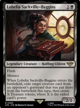 万智牌 洛比莉亚·萨克维尔巴金斯Lobelia Sackville-Baggins金黑