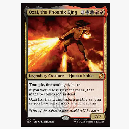 万智牌 凤凰大帝敖载 Ozai, the Phoenix King 秘稀 多色 闪
